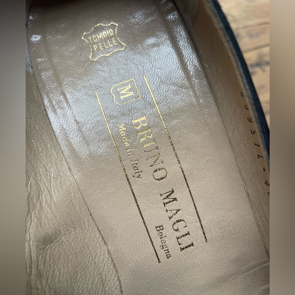 Vintage Bruno Magli Suede Black & Brown Heels with Peep-Toe Made In Italy - Picture 16 of 16